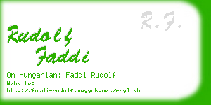 rudolf faddi business card